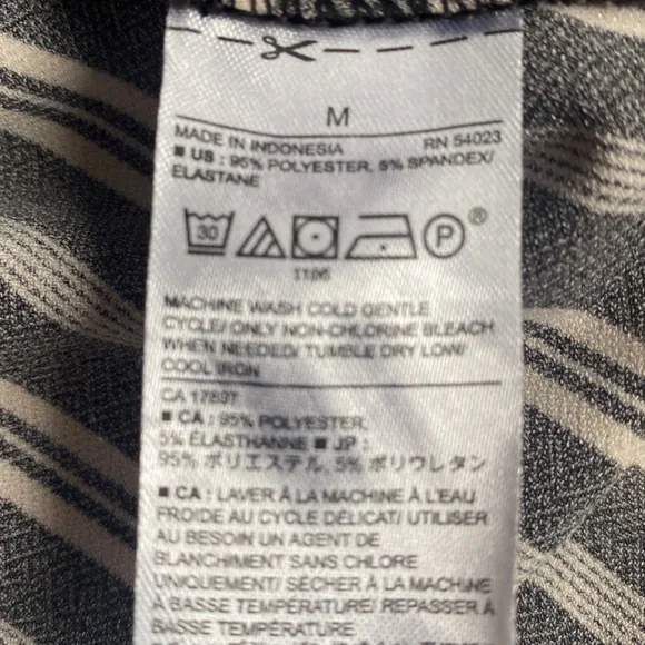 Banana Republic Factory Black and White Striped Asymmetrical Hem Dress - Picture 9 of 12